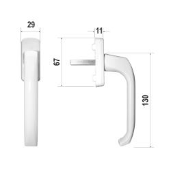 Fenstergriff aus Aluminium Typ "Dolly I"