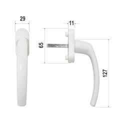 Fenstergriff aus Aluminium Typ "Sonja"