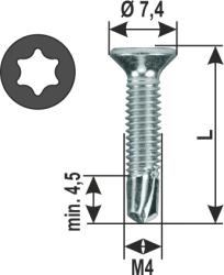 Self drilling screw Metric TX drive