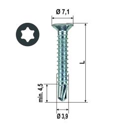 Self drilling screw NoRi TX drive