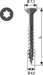 Window screw wood drilling screw with notch tip