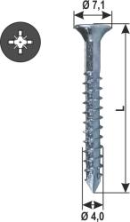 Window screw wood drilling screw with arrow tip