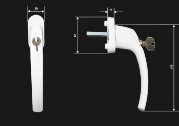 Aluminium window handle type "Kelly"