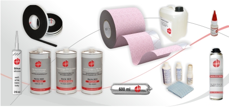 Sealants, insulations, adhesives, cleaners