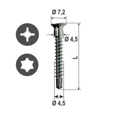 Special screw for security lock plates