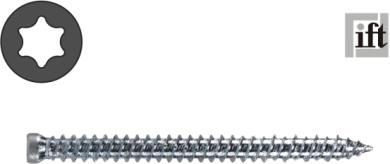 Fensterrahmenschraube / Montageschraube mit Zylinderkopf, verzinkt blau, TX30-Antrieb, verschiedene Abmessungen 