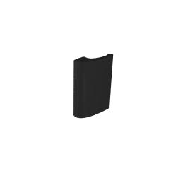 1x Balkontürgriff Aluminium, verdeckte Verschraubung, tiefschwarz RAL 9005 82x49x21 mm ( 1 ST ) 