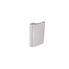 1x Balkontürgriff Aluminium, verdeckte Verschraubung, verkehrsweiß RAL 9016 82x49x21 mm ( 1 ST ) 