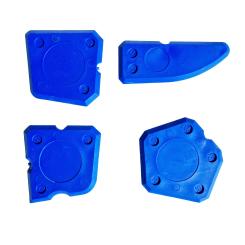 Fugenblätter Set 4-tlg - Fugenabzieher Set für Silikon und Acry, inkl. Ecken- & Winkelspachtel ( 1 ST ) 