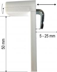 Clamp bracket for blinds with track, 5 - 25 mm frame thickness ( 1 ST ) 