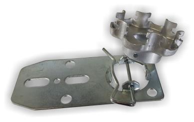 Universal Motorlager für Rohrmotoren mit klippbarem Motorkopf mit Notabrollfunktion, höhenverstellbar ( 1 ST ) Universal höhenverstellbar mit Notabrollfunktion