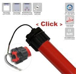 moteur tubulaire 20 Nm, adaptateur axe de 60mm, règlage électronique des fins de course ( 1 ST ) 