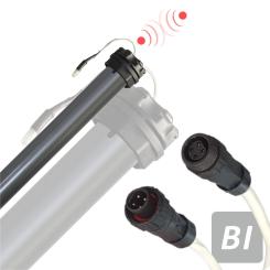 Rohrmotor mit Steckverbindung, Plug & Play, Funk, 10 Nm mit Adapter für 60 mm 8-Kantwelle, Funkprotokoll BI ( 1 ST ) 10 Nm (max. 23 kg) | 60 mm, 8-Kant Steckverbindung
