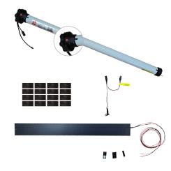 Solar drive kit for almost all roller shutter systems and vertical awnings 