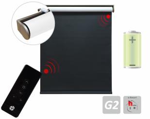 Elektrisches Rollo inkl. Akku-Motor & Sender, verschiedene Farben und Abmessungen 