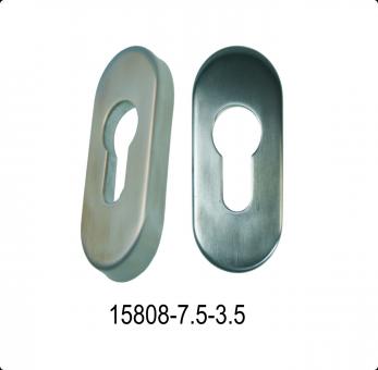 Protection escutcheon oval 8 mm stainless steel cover 75 x 34 x 9,5 mm ( 1 ST ) 