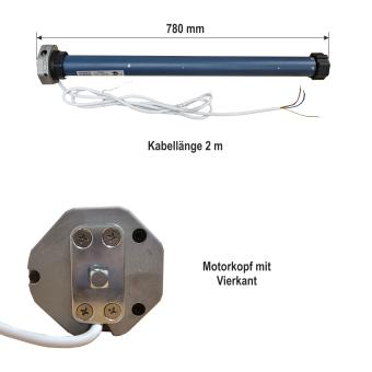 Kit Motore Elettrico Per Tenda Da Sole 50Nm Con Telecomando E Sensore Meteo – Adattatore Per Albero 60/78mm