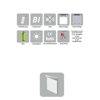 AKKU-Rohrmotor, elektronisch einstellbare Endlagen, 6 Nm, Funkprotokoll BI, ( 1 ST ) Motor mit Systemstecker | 50 mm Rund, 6 Nm (max. 11 kg)